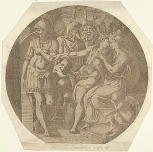 Muž se loučí se ženou, 1540-45. od Antonio Fantuzzi