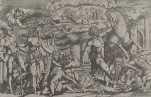 Soutěž mezi Neptunem a Athénou, 1540-45.