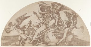 Bůh sedící na světě, 1540-45. od Antonio Fantuzzi