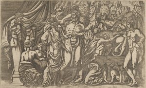 Hercules oblečený jako žena, 1540-45.