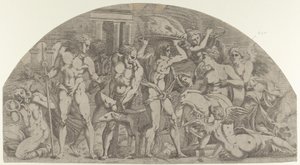 Meleager přináší kančí hlavu do Atalanty, 1540-45. od Antonio Fantuzzi