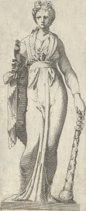 Melpomene, ze sarkofágu Mattei, Řím, 1540-45.