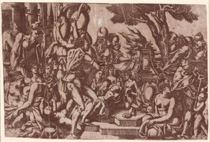 Oběť Priapusovi od Antonio Fantuzzi after Rosso Fiorentino
