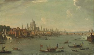 Čtyři pohledy na Londýn: Temže při pohledu na St. Pauls od Antonio Joli