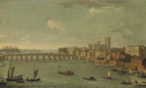 Čtyři pohledy na Londýn: Temže při pohledu na Westminster od Antonio Joli