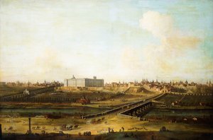 Madrid a Palacio Real ze západního břehu Manzanares, 1752-53