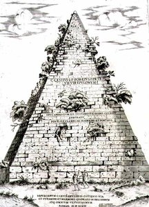 Pyramida Caia Cestia postavená kolem roku 12 př.nl, Řím