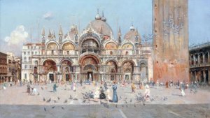 Piazza San Marco ve Venedigu od Antonio Maria de Reyna Manescau