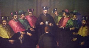 Umístění doktorského Biretta (olej na plátně) od Antonio Martinez Anaya