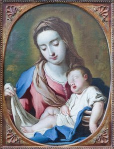 Madona s dítětem, počátek 18. století (olej na plátně) od Antonio Paglia