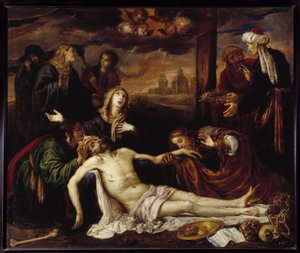 Složení kříže nebo Pieta (olej na plátně) od Antonio Pereda y Salgado