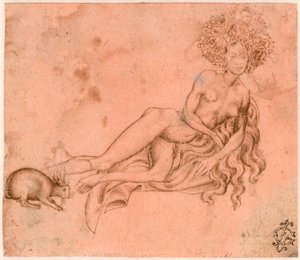 Allegorie de la Luxure (Alegorie luxusu) Dessin a la pero od Antonia Pisanella (1395-1455) versus 1426 Albertina, Vienne od Antonio Pisanello