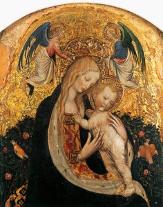 Madona s křepelkou, Antonio Pisanello (1395-1455), detail