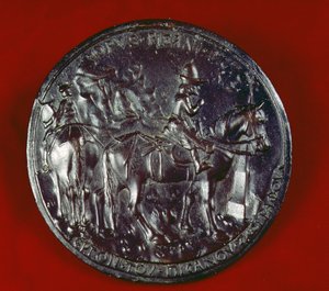 Medaile zobrazující Jana Paleologa VIII. († 1448) (bronzová) od Antonio Pisanello