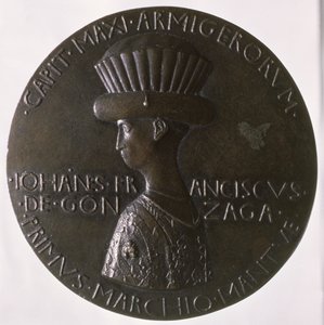 Portrétní medaile zobrazující Gianfrancesco Gonzaga (13945-1444) 1446-8 (bronz) (revers viz 96844)