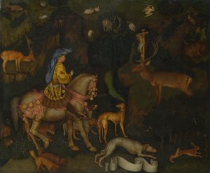 Vidění svatého Eustace, c. 1440 od Antonio Pisanello