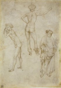 Dvě studie mužské postavy a Svatý Petr, 1430-1435 od Antonio Pisanello