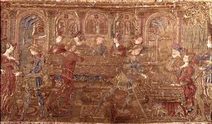 The Conviction of Herodes, gobelín zobrazující výjevy ze života světce (textil) od Antonio Pollaiuolo