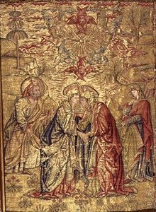 Navštívení, gobelín zobrazující výjevy ze života sv. Jana Křtitele (textil) od Antonio Pollaiuolo