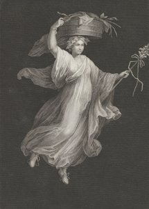 Bacchante nesoucí velký koš na hlavě a držící hůl v le..., ca. 1795-cca. 1820. od Antonio Ricciani