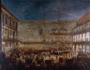 Příjezd princezny Amálie Saské do Padovy, Antonio Stom (asi 1688-1734) od Antonio Stom