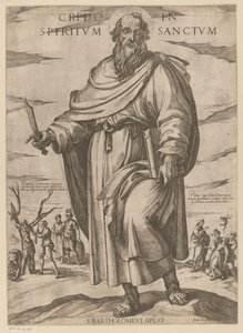 Svatého Bartoloměje Věřím v Ducha svatého (název na předmětu) Kristus, Marie en de apoštol (název série) od Antonio Tempesta