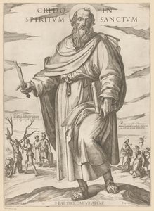 Svatého Bartoloměje Věřím v Ducha svatého (název na předmětu) Kristus, Marie en de apoštol (název série) od Antonio Tempesta