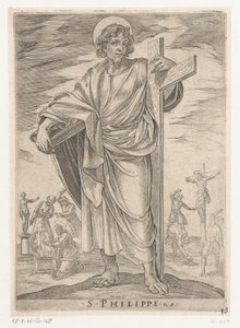 Svatý Filip S. Philippe (titul na objektu) Kristus, Maria a apoštolové (název série) od Antonio Tempesta
