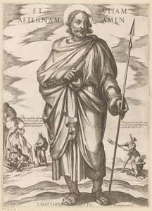 Svatého Matyáše A věčný život amen (název na předmětu) Kristus, Marie en de apoštol (název série) od Antonio Tempesta
