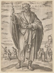 Svatého Tomáše Sestoupil do pekla třetího dne vstal z mrtvých (název na předmětu) Kristus, Marie en de apoštol (název série) od Antonio Tempesta