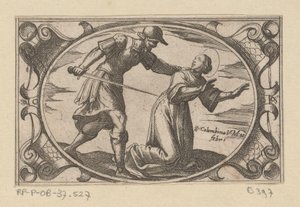 H. Columbina, od dochtera van H. Austerius Romeinse martelaressen (název série) Imagini di moltes vergini Rom v mučednictví (název série) od Antonio Tempesta