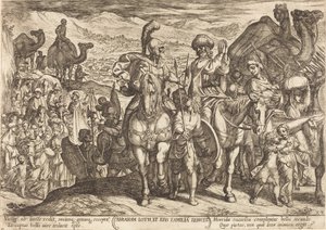 Abraham přivolal Lota a jeho rodinu domů od Antonio Tempesta