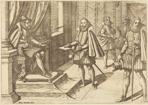 Filip II. Španělský na svém trůně od Antonio Tempesta
