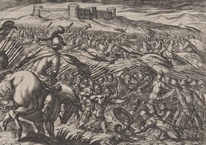 Plate 29: Civilis Floods the Land by Defensive Breaking the Dikes, z The War of the R..., 1611. od Antonio Tempesta