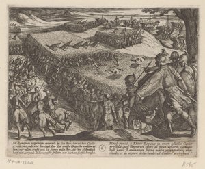Římané poraženi u Rýna Batavské války proti Římanům (název série) Batavorum cum Romanis Bellum (název série) od Antonio Tempesta