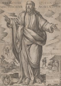 Stojící Kristus, požehnání od „Krista, Marie a apoštolů“, ca. 1590-cca. 1610. od Antonio Tempesta
