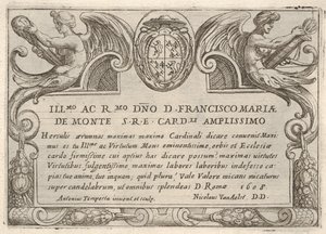 Titulní deska k sérii Herkulovy práce s pažemi kardinála Francesca Ma..., 1608. od Antonio Tempesta