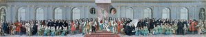 Jakub II. (1633-1701) přijímá matematické učence z Kristovy nemocnice od Antonio Verrio