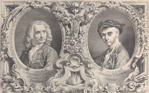 Portréty Canaletta a Visentiniho, 1735., 1735. od Antonio Visentini