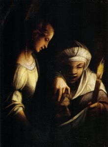 Judith a její služebná od Antonio da Correggio