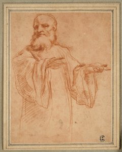 Svatý Benedikt gestem doleva: Studie ke korunovaci Panny Marie od Antonio da Correggio