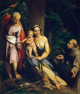 Zbytek na útěku do Egypta od Antonio da Correggio