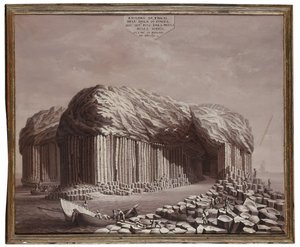 Fingalova jeskyně, Skotsko (olej na plátně) od Antonio de Bittio