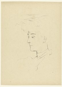 Portrét van vrouw Studie ženské hlavy The Trial (název série) od Antonio de la Gandara