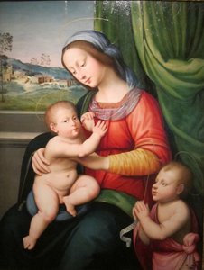 Madona/Panna s dítětem a malým Janem Křtitelem od Antonio del Ceraiolo