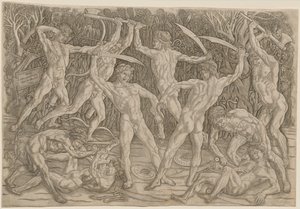 Bitva aktů, 1470-80s. od Antonio Pollaiuolo
