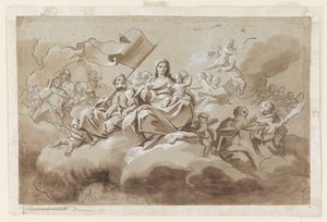 Panna a dítě obklopené svatými od Antonio di Dominici