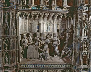 Herodova slavnost se Salomeiným tancem, Argentský oltář, 1478 (stříbro) od Antonio di Salvi