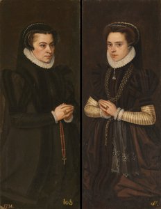 Markéta Parmská a Marie Portugalská, manželka Alexandra Farnese od Antonis Mor