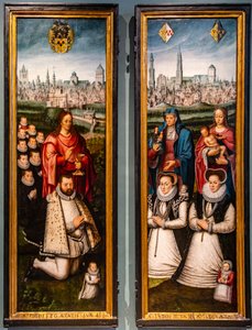 Portréty Juana II. Parda a jeho manželek Anny Ingenieulandtové a Marie Anchemannové od Antoon Claeissens